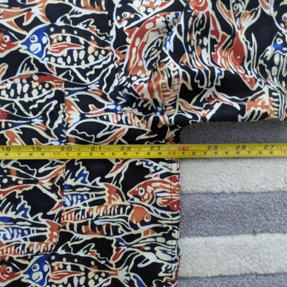 NEW Pure Silk Fish Pattern Hawaiian Shirt JOS A. BANK MEN'S M Wick Batik Style - Picture 7 of 13